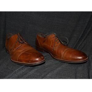 Cole Haan Men's 13 M Benton II Oxford Cap Toe Leather Dress Shoes Brown